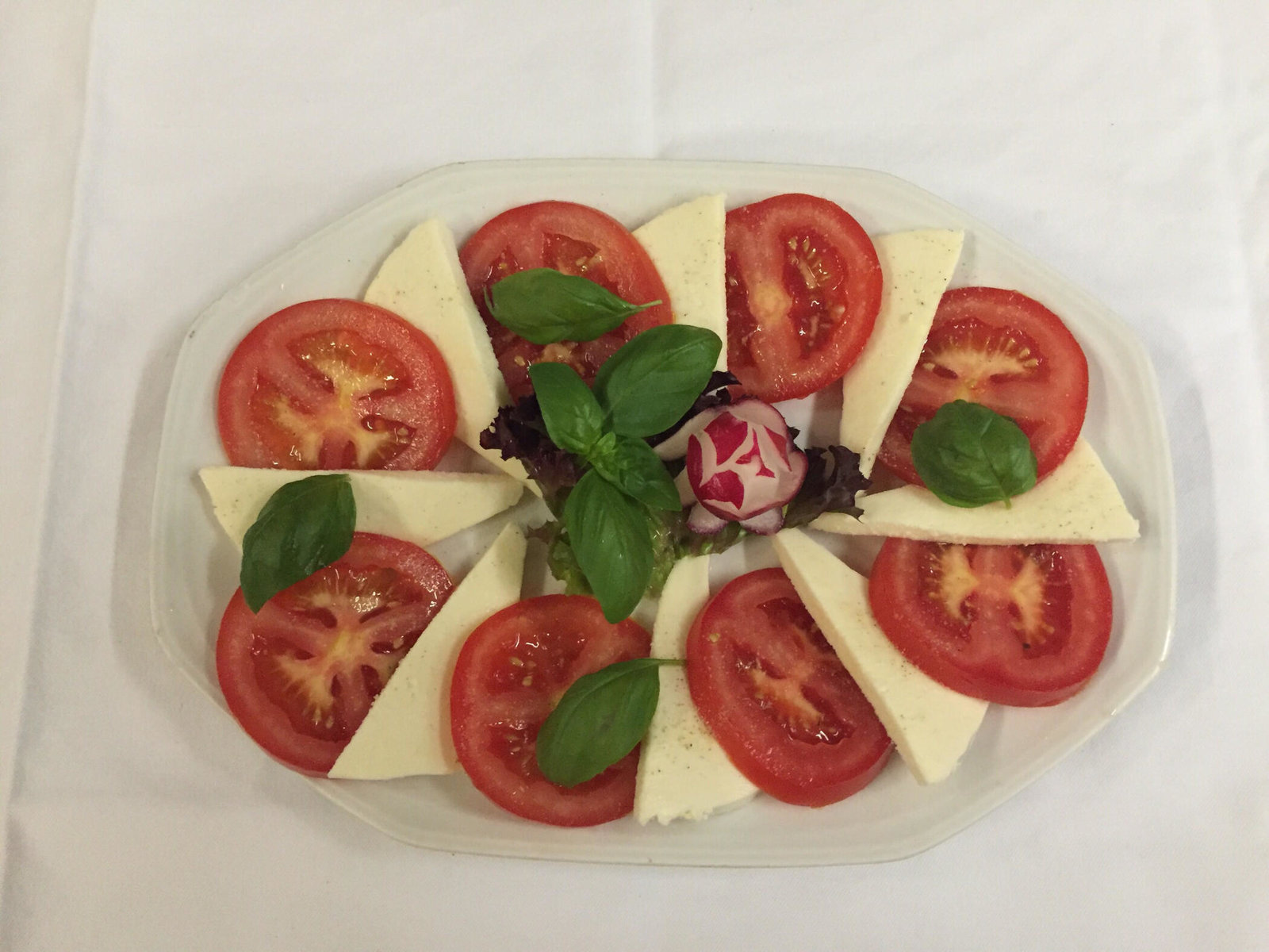 Tomate mit Mozzarella